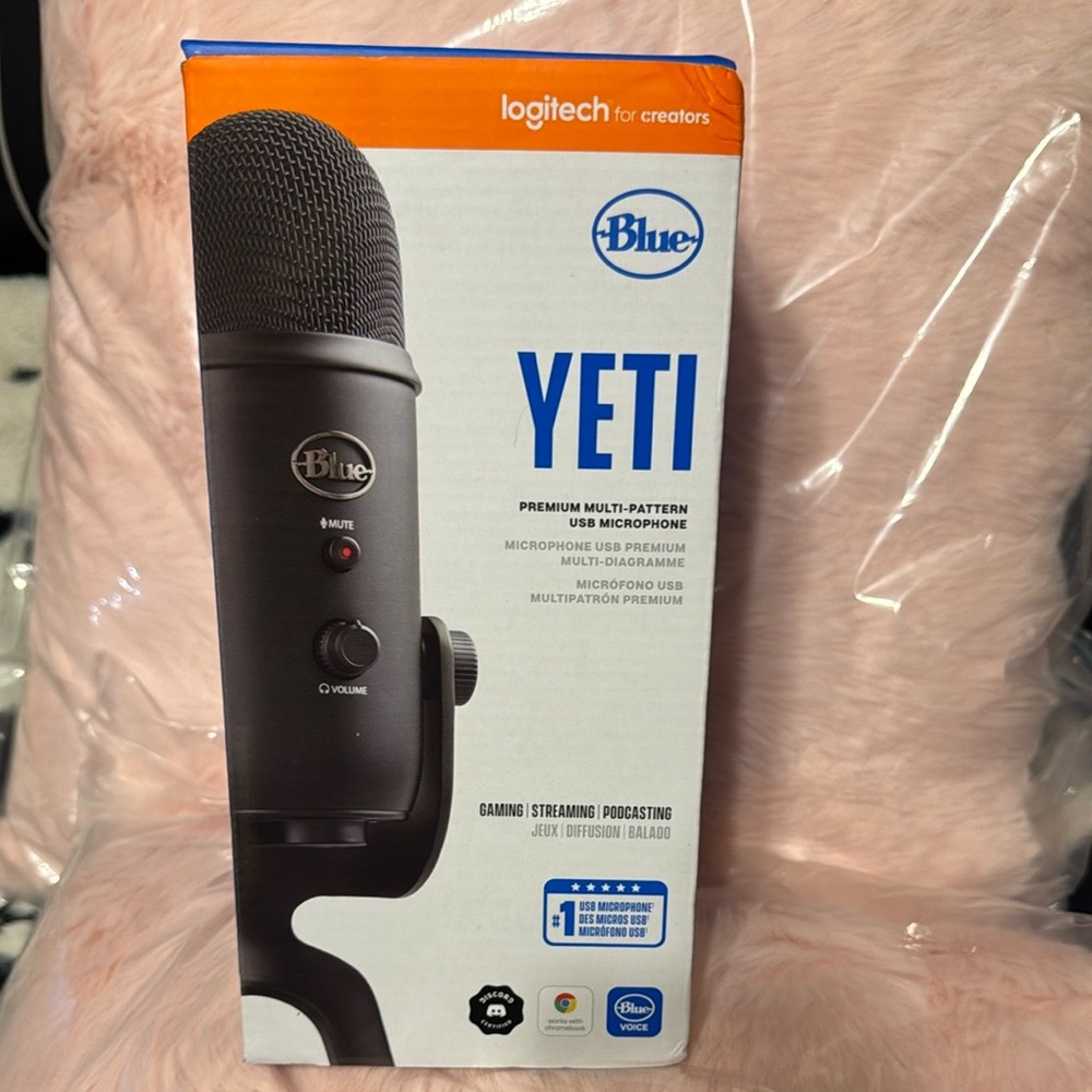 Yeti Blue and Black Microphone
